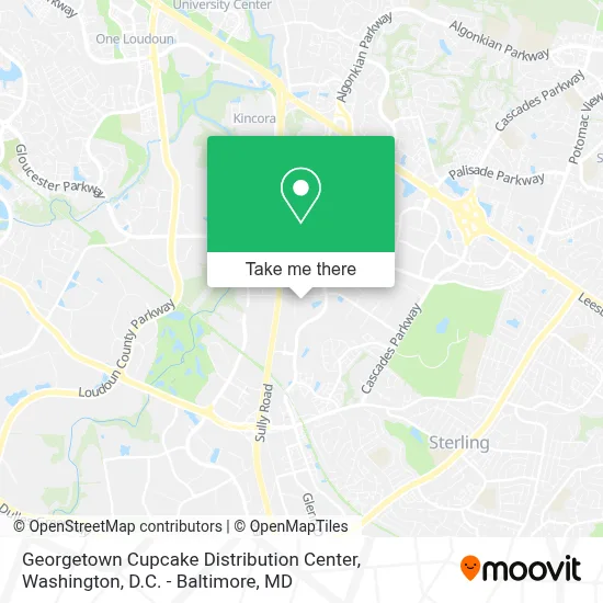 Georgetown Cupcake Distribution Center map