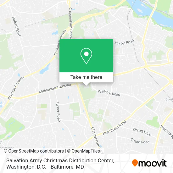 Salvation Army Christmas Distribution Center map