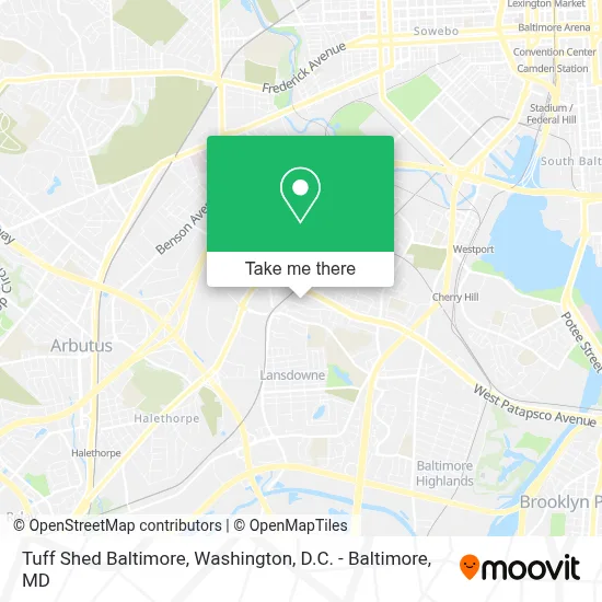 Tuff Shed Baltimore map