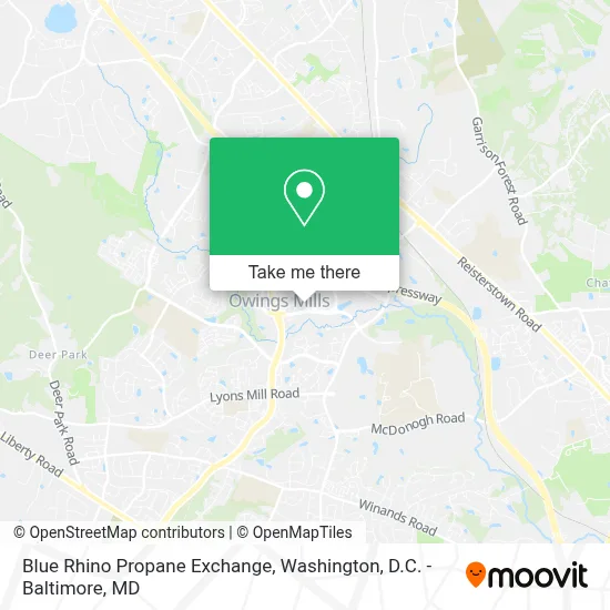 Blue Rhino Propane Exchange map
