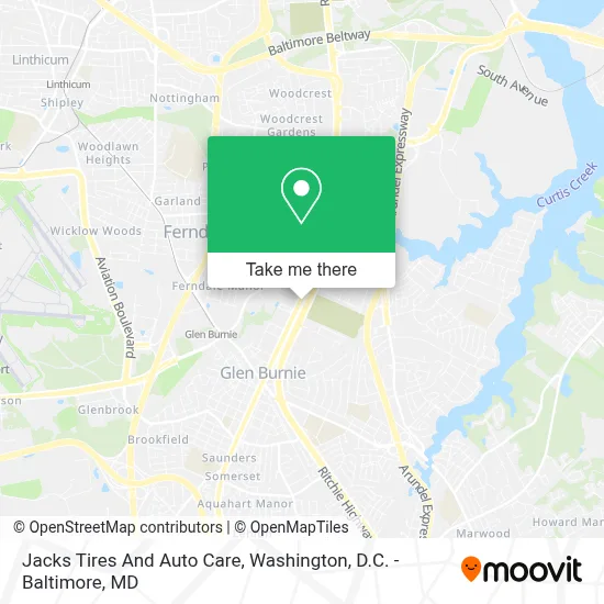 Jacks Tires And Auto Care map