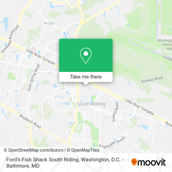 Ford's Fish Shack South Riding map
