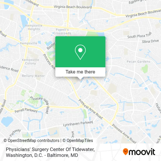 Physicians' Surgery Center Of Tidewater map
