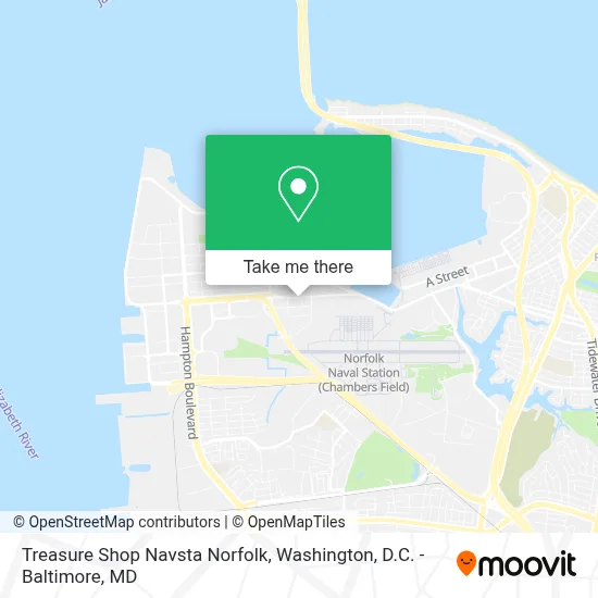 Treasure Shop Navsta Norfolk map