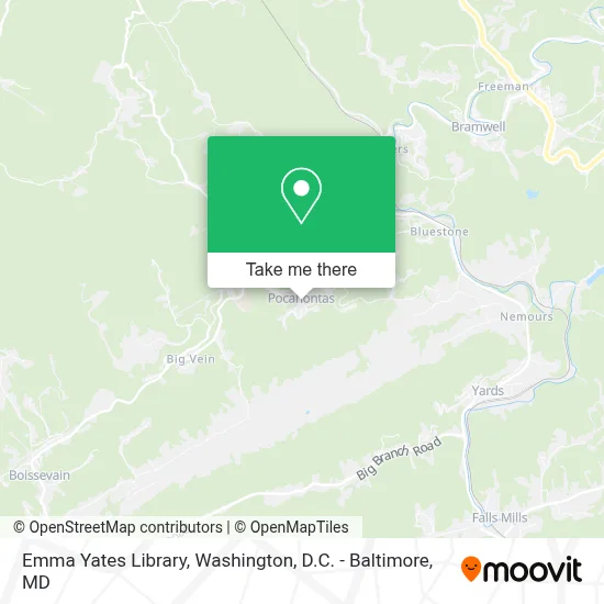 Emma Yates Library map