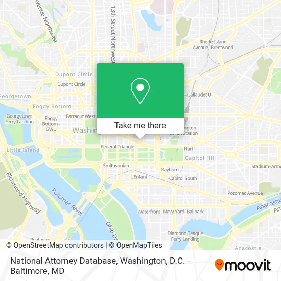 National Attorney Database map