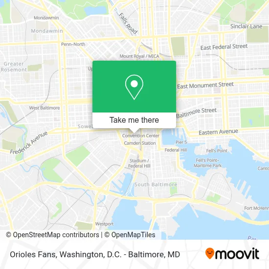 Orioles Fans map