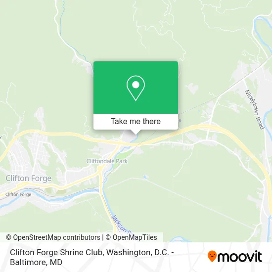 Clifton Forge Shrine Club map