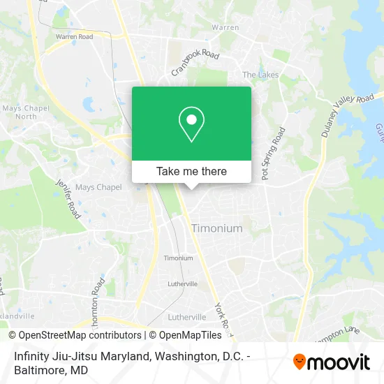 Infinity Jiu-Jitsu Maryland map