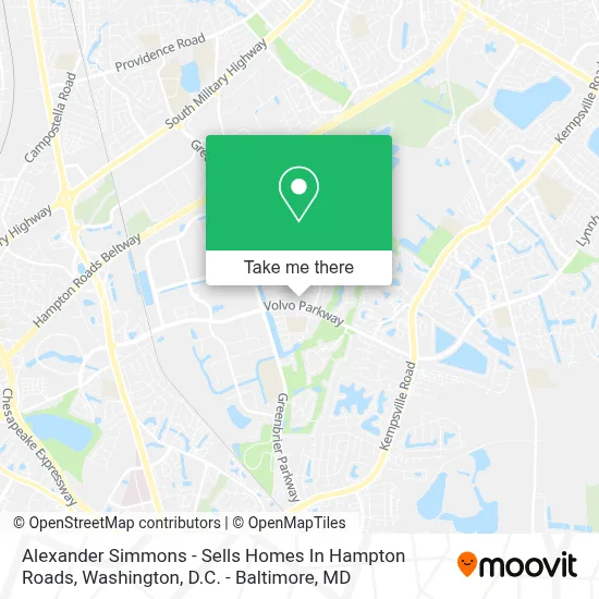 Alexander Simmons - Sells Homes In Hampton Roads map