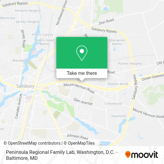 Peninsula Regional Family Lab map