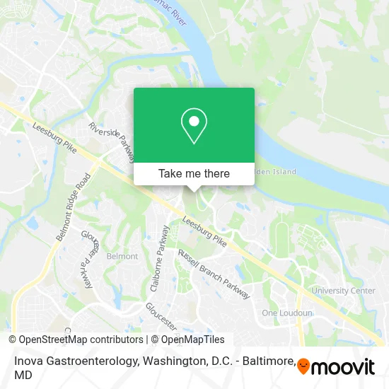 Inova Gastroenterology map