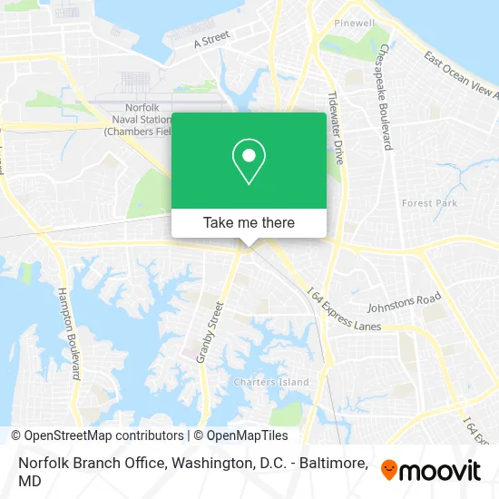 Norfolk Branch Office map