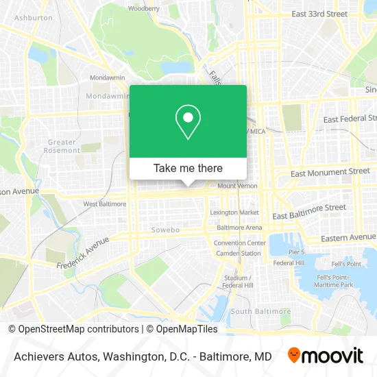 Achievers Autos map