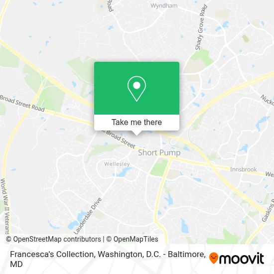 Francesca's Collection map