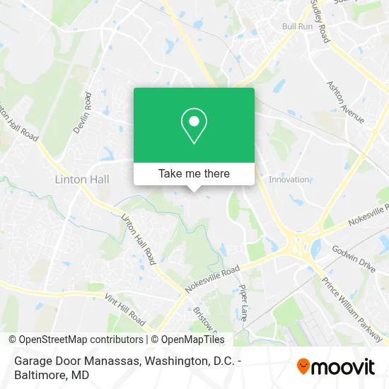 Garage Door Manassas map