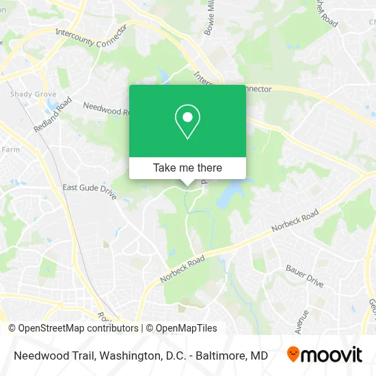Needwood Trail map
