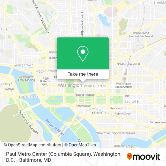 Paul Metro Center (Columbia Square) map