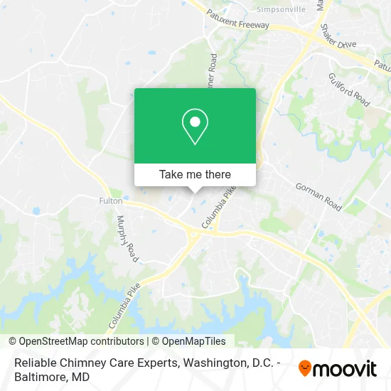 Reliable Chimney Care Experts map
