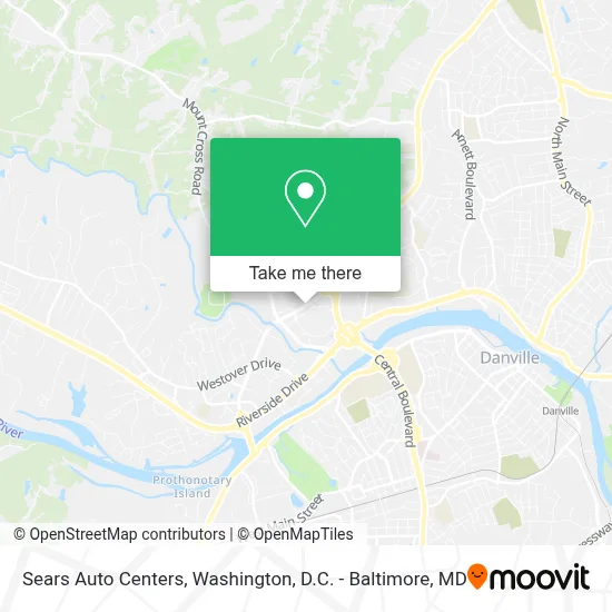 Sears Auto Centers map