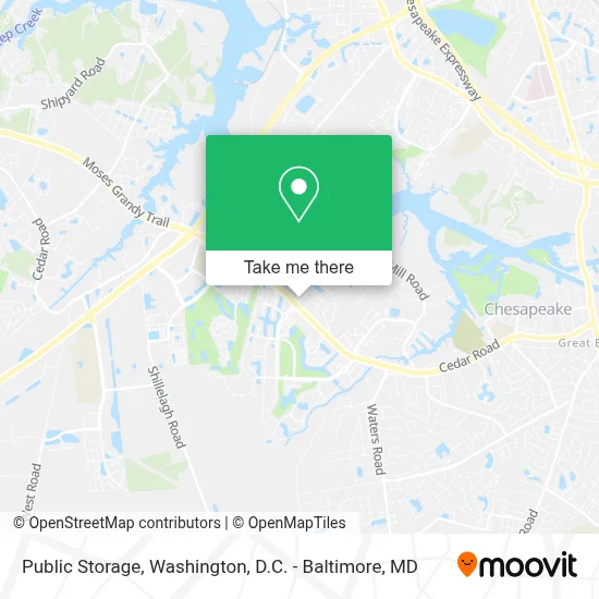 Public Storage map