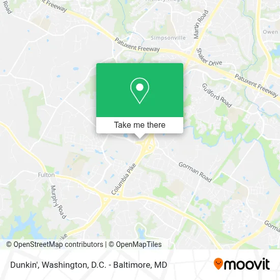 Dunkin' map