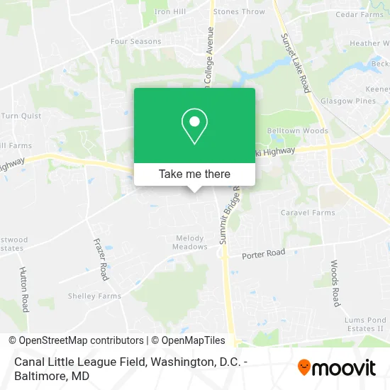 Canal Little League Field map