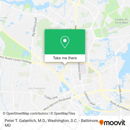 Peter T. Galantich, M.D. map