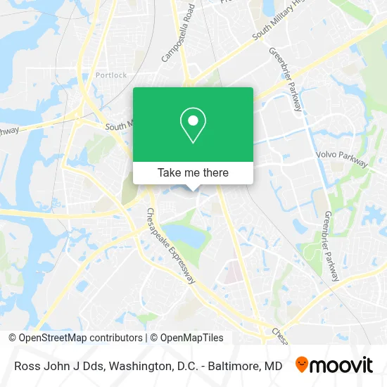Ross John J Dds map