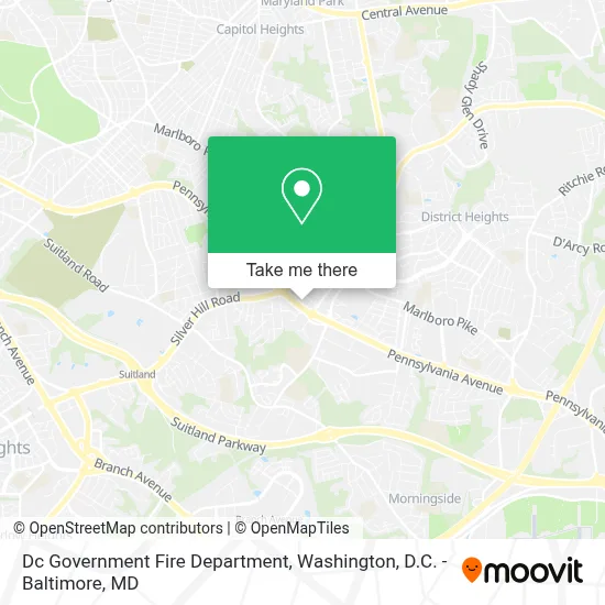 Dc Government Fire Department map