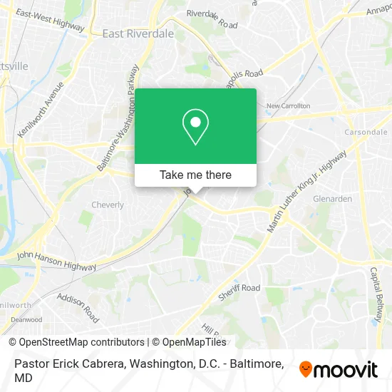 Pastor Erick Cabrera map