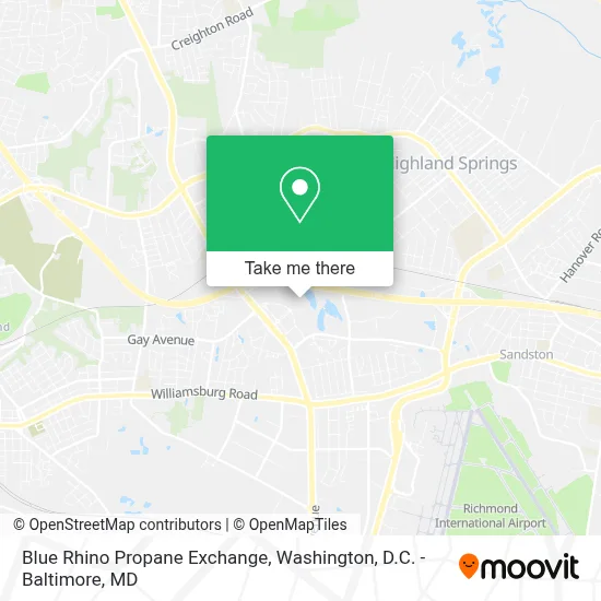 Blue Rhino Propane Exchange map