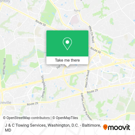 J & C Towing Services map