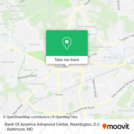 Bank Of America Advanced Center map