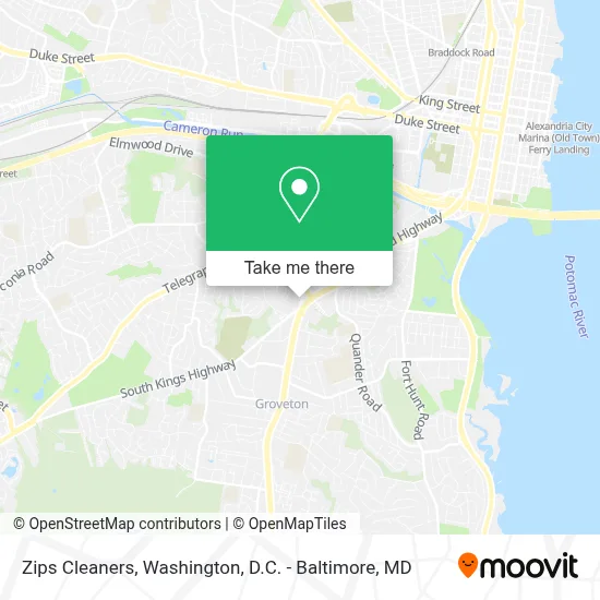 Zips Cleaners map