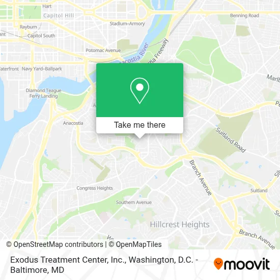 Exodus Treatment Center, Inc. map