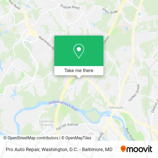 Pro Auto Repair map