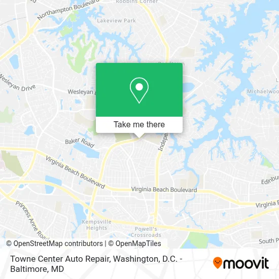 Towne Center Auto Repair map