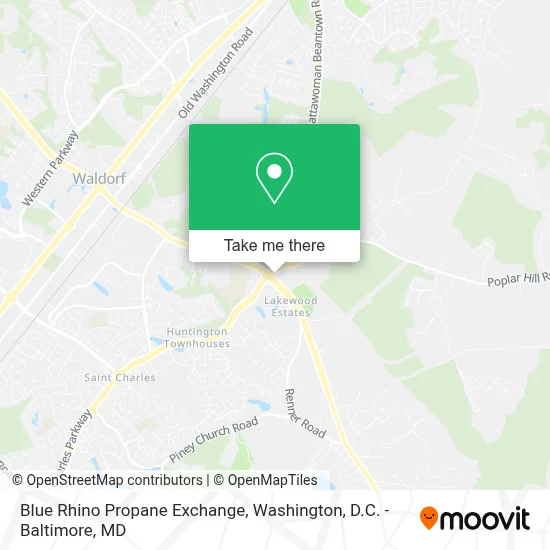 Blue Rhino Propane Exchange map