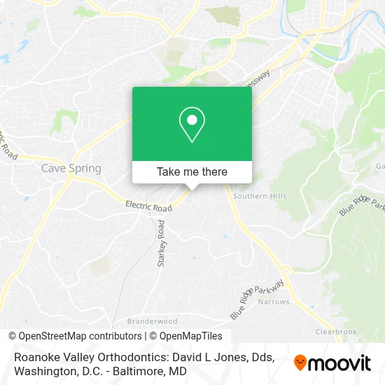 Roanoke Valley Orthodontics: David L Jones, Dds map