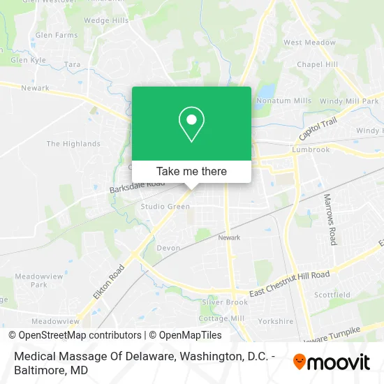 Medical Massage Of Delaware map