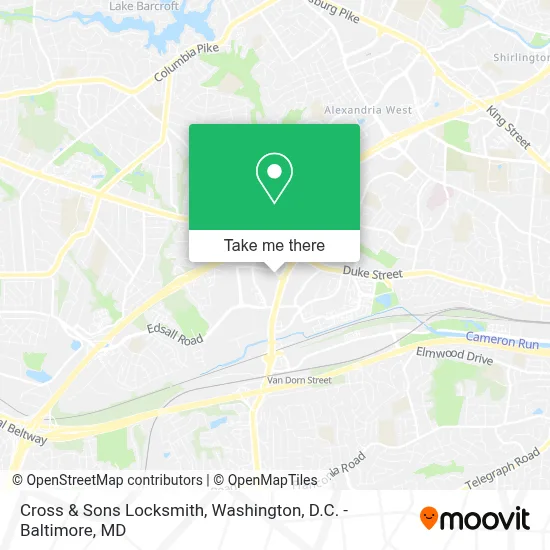 Cross & Sons Locksmith map