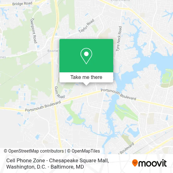 Cell Phone Zone - Chesapeake Square Mall map