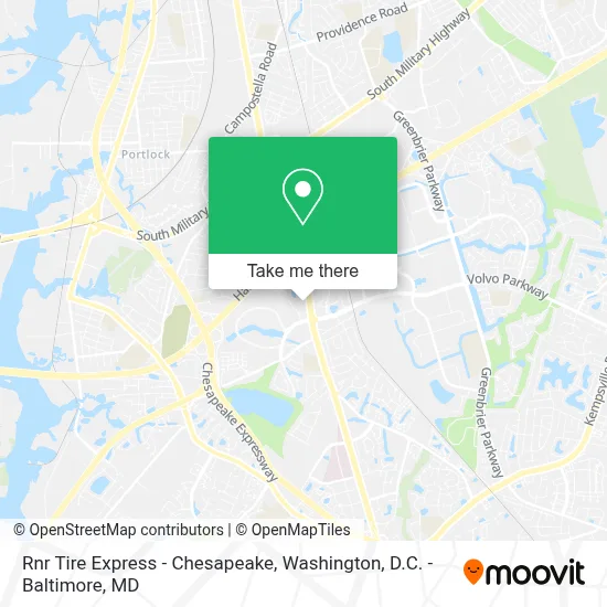 Rnr Tire Express - Chesapeake map