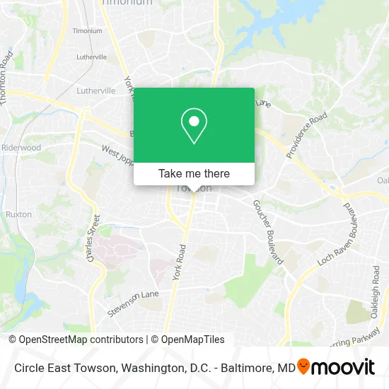 Circle East Towson map