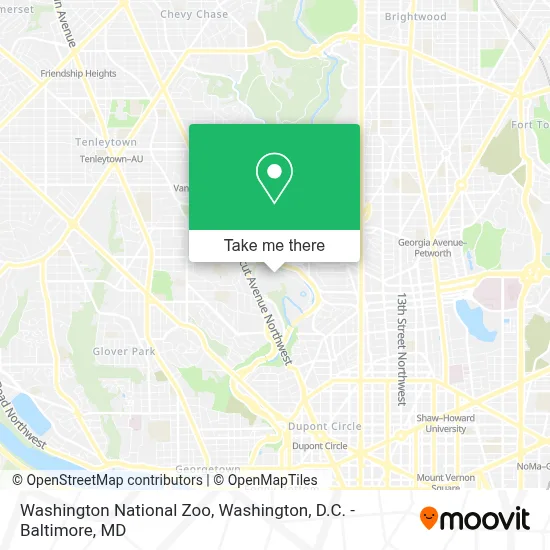 Washington National Zoo map