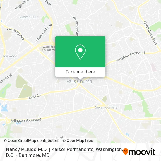 Nancy P Judd M.D. | Kaiser Permanente map
