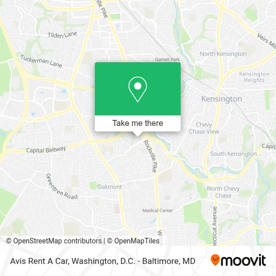 Avis Rent A Car map