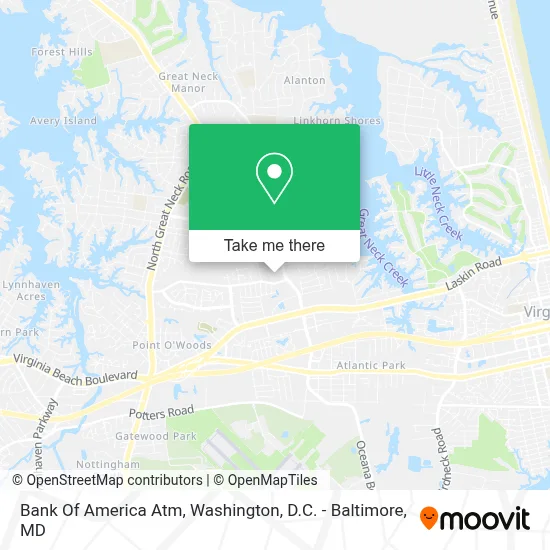 Bank Of America Atm map