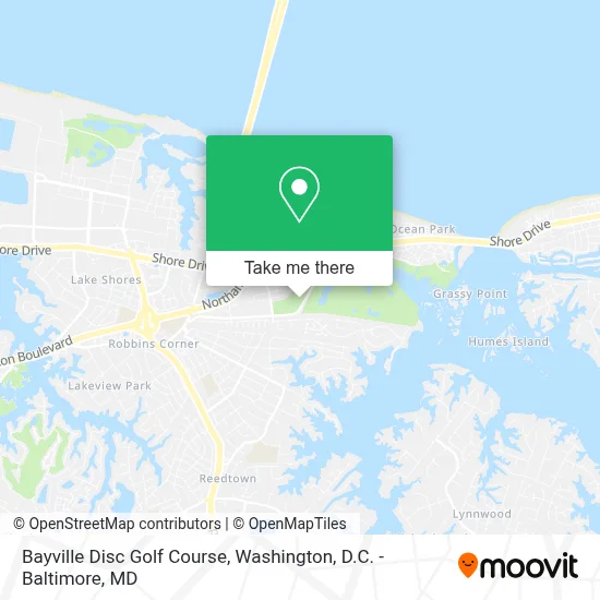 Bayville Disc Golf Course map